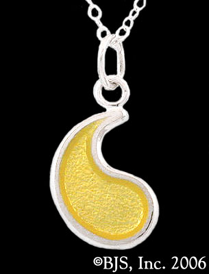 Wheel of Time Yellow Ajah Flame of Tar Valon Necklace